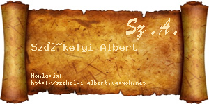 Székelyi Albert névjegykártya