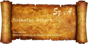 Székelyi Albert névjegykártya