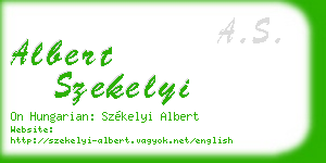 albert szekelyi business card